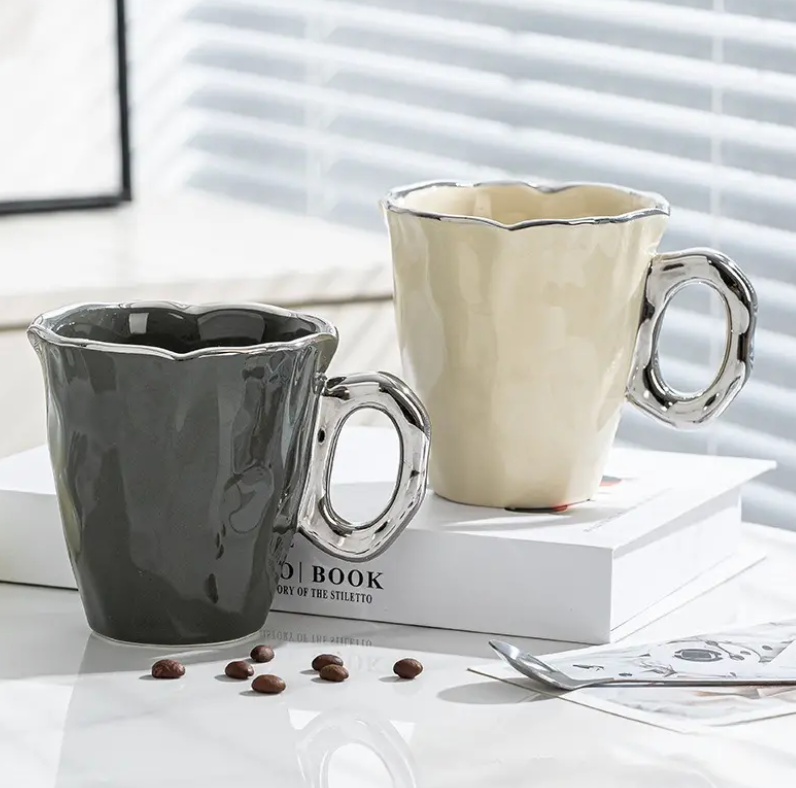 Silver Trim Coffee cup