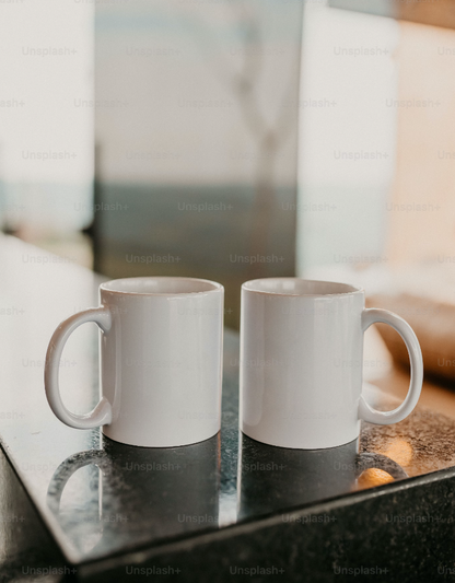 White ceramic mug