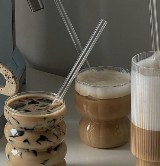Bubble coffee glass